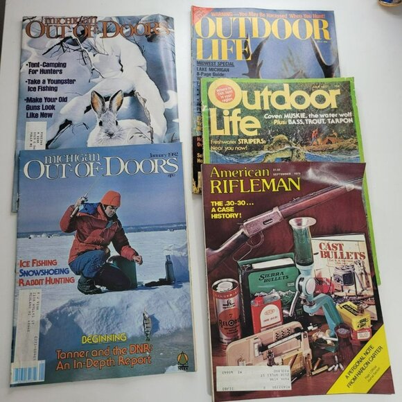 Outdoor Hunting Magazine Lot Michigan Out Of Doors American Rifleman Fishing Vin - Picture 9 of 9